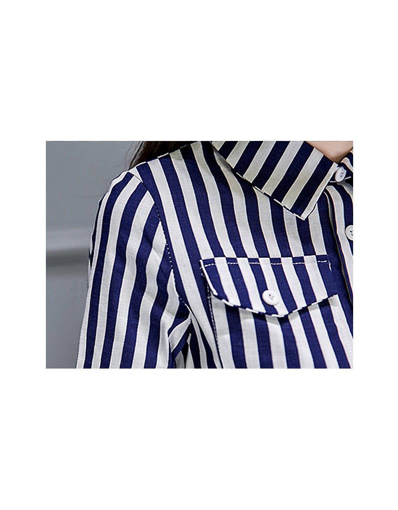 Short sleeve striped mid-length dress (More colours)