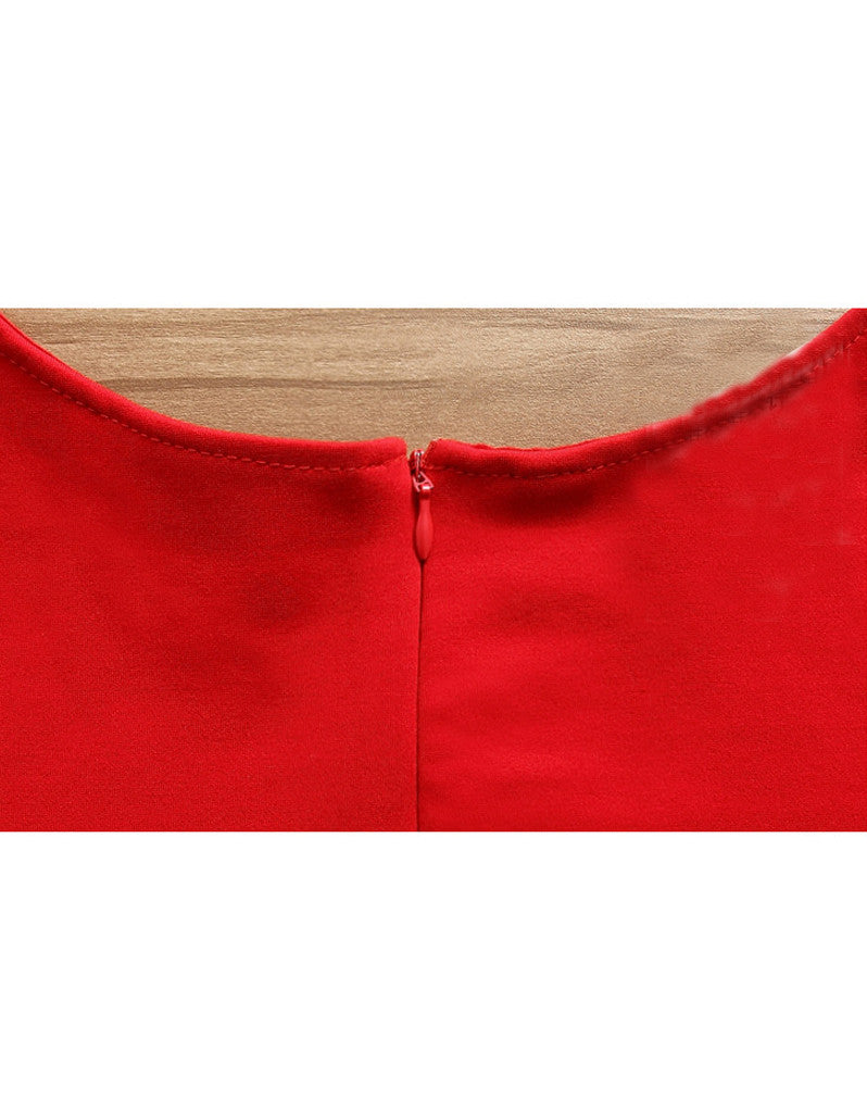 Short dress with 3/4 length sleeve with frills (More colours)