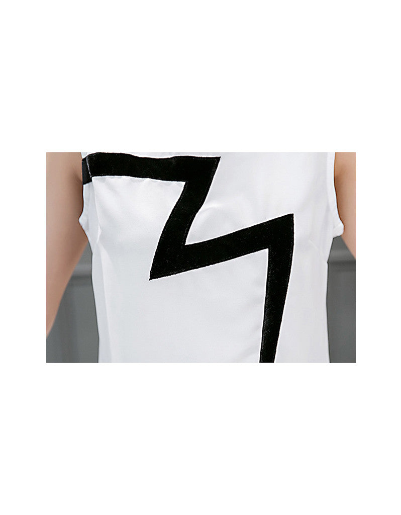 Lightning sleeveless top with mid-length culottes (More colours)