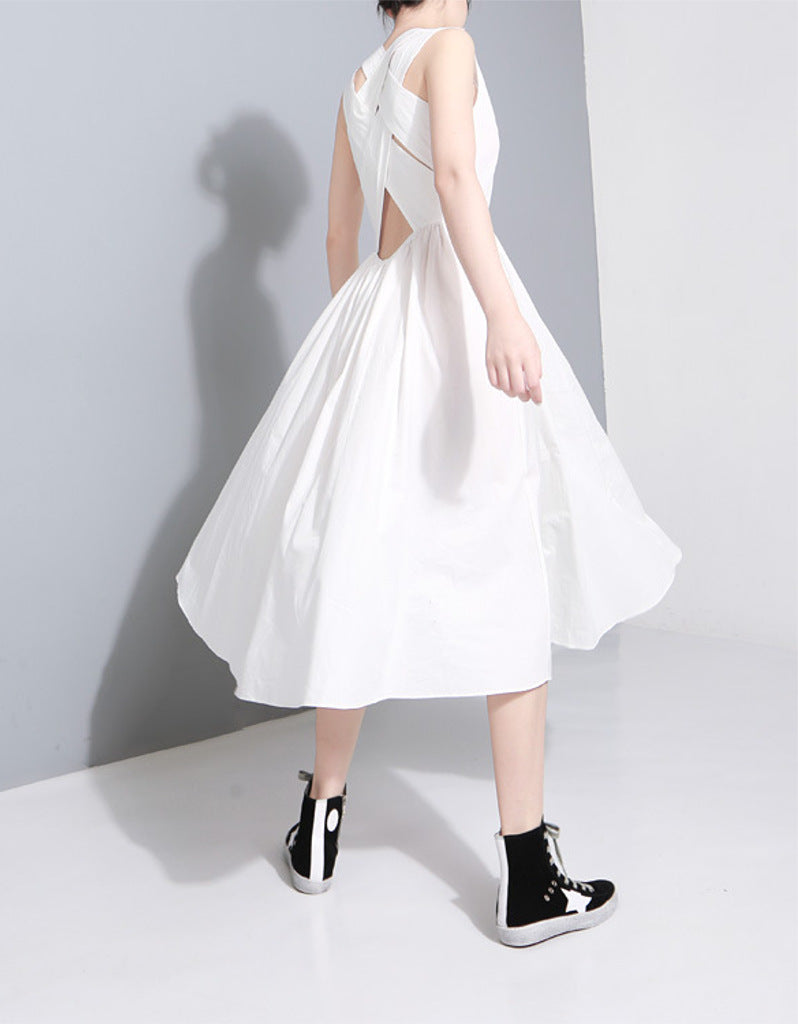Dress with crisscross back