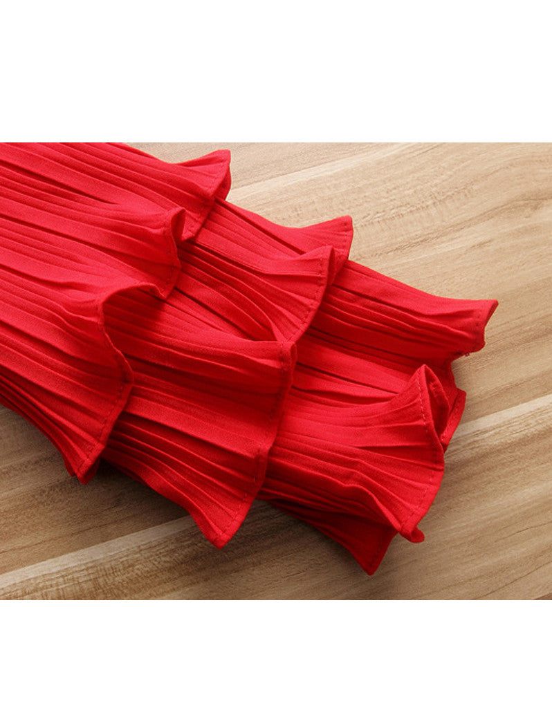 Short dress with 3/4 length sleeve with frills (More colours)