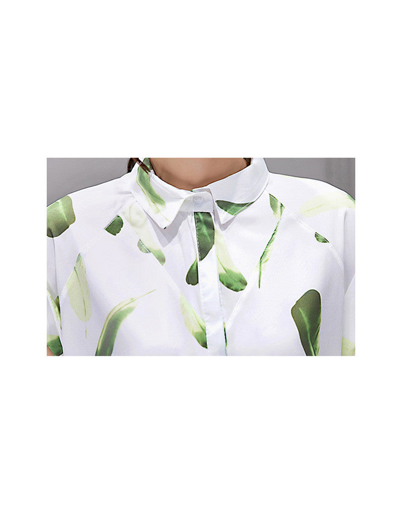 Short sleeve printed top with shorts