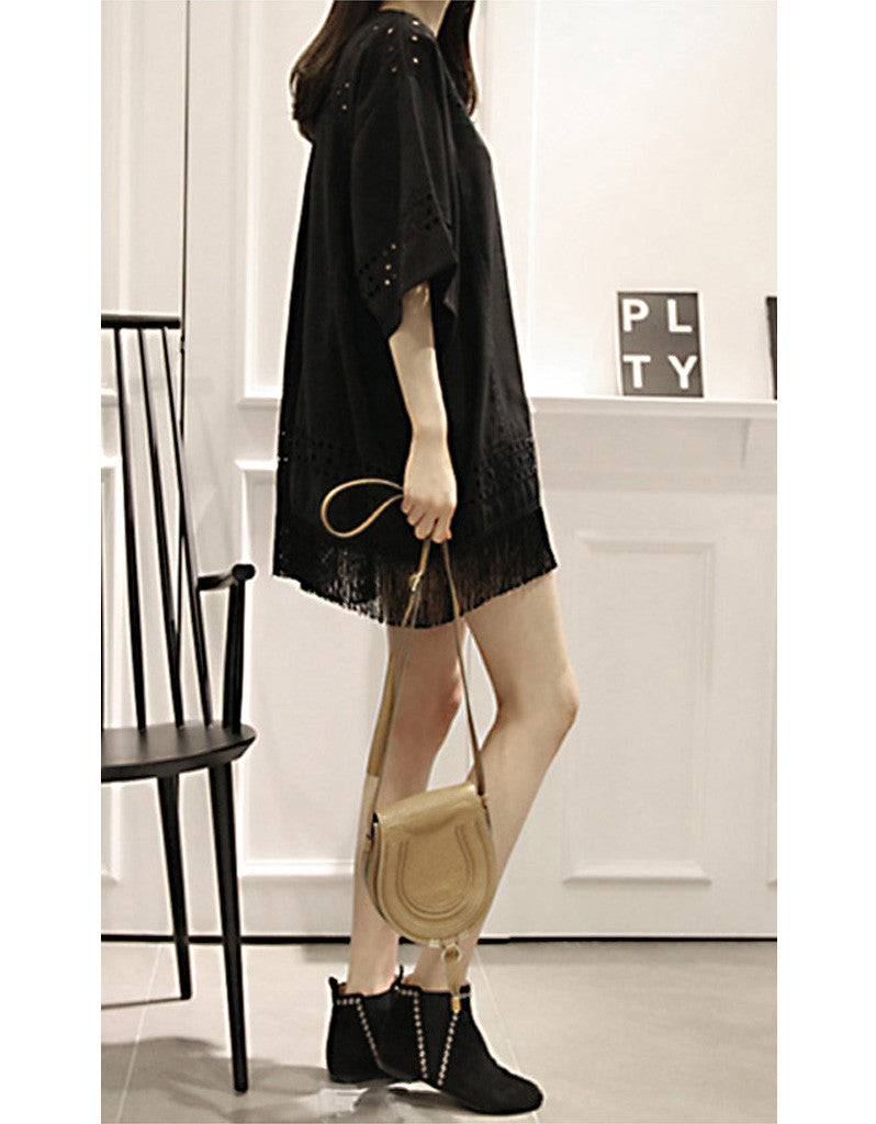 Fringed short dress (More colours)