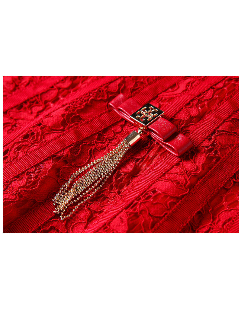 Long sleeve chiffon laced short dress (More colours)