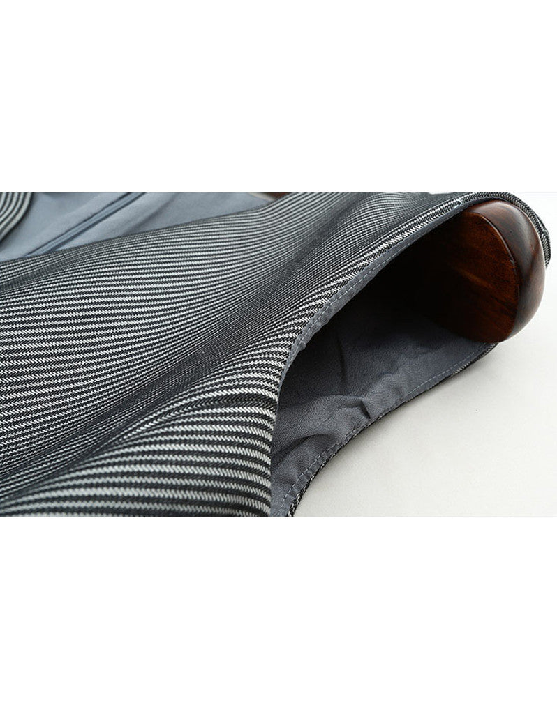 Grey sleeveless tailored mid-length dress