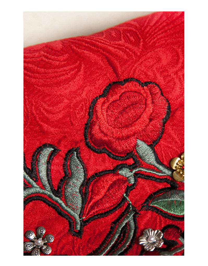 Sleeveless embroidered, beaded short dress with rhinestones