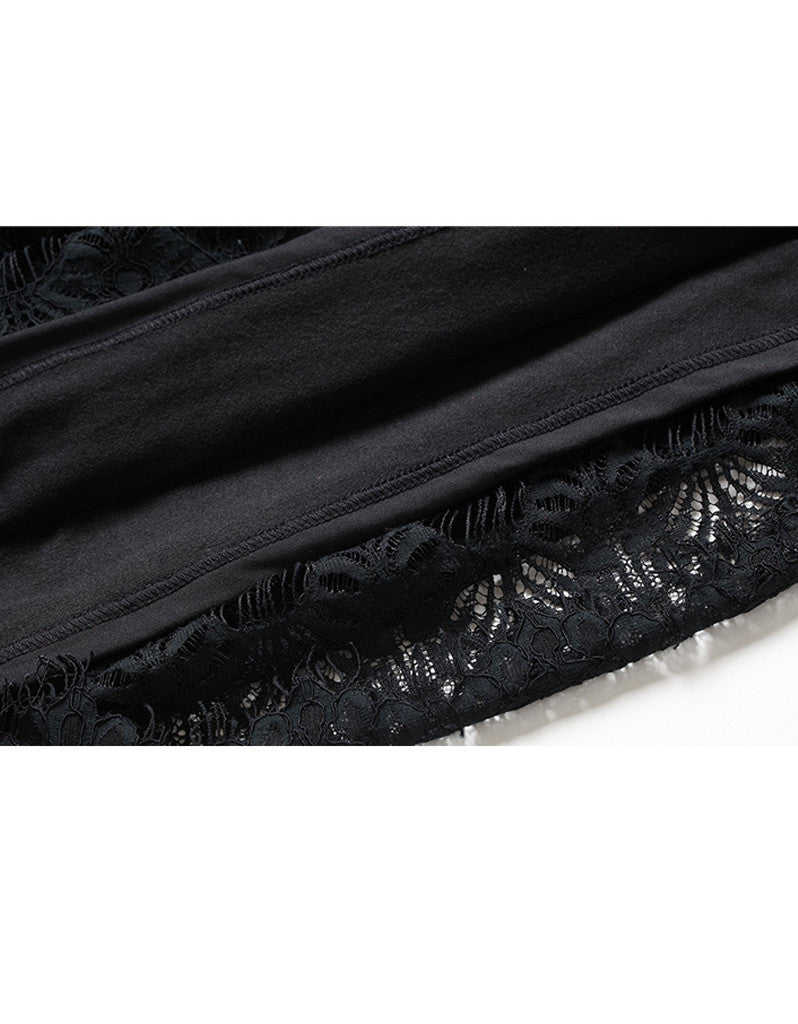 Knitted top with lace skirt