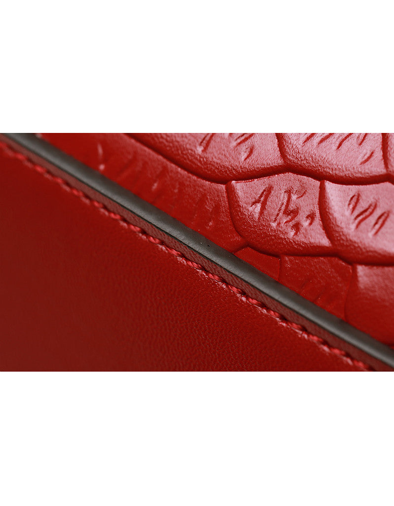 Genuine leather snakeskin print Boston bag (more colours)
