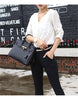 Genuine leather crocodile prints tote bag with lock and clochette - MEDIUM (more colours)