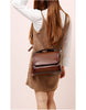 Genuine leather shoulder bag with front flap and tassle (more colours)