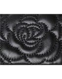 Genuine sheepskin leather camellia flower design flap handbag