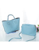 PU leather tote bag with pom pom, mini scarf and a detachable bag (more colours)