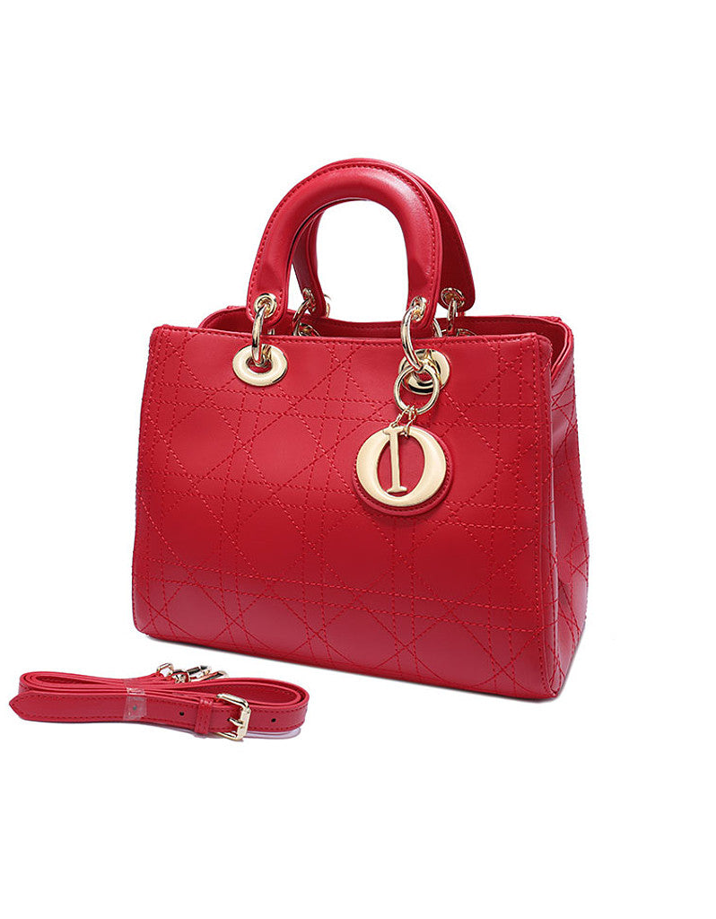 Genuine leather cannage stitched tote bag (more colours)