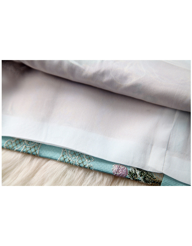 Mid-length sleeve brocade tailored cheongsum