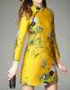 Long-sleeve tailored embroidered cheongsum (More colours)