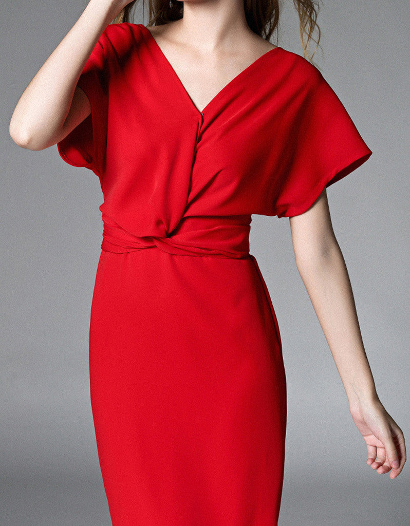 Sleeveless tailored mid-length dress (More colours)