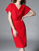 Sleeveless tailored mid-length dress (More colours)