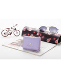 3-fold PU leather wallet with metal heart marquee (more colours)