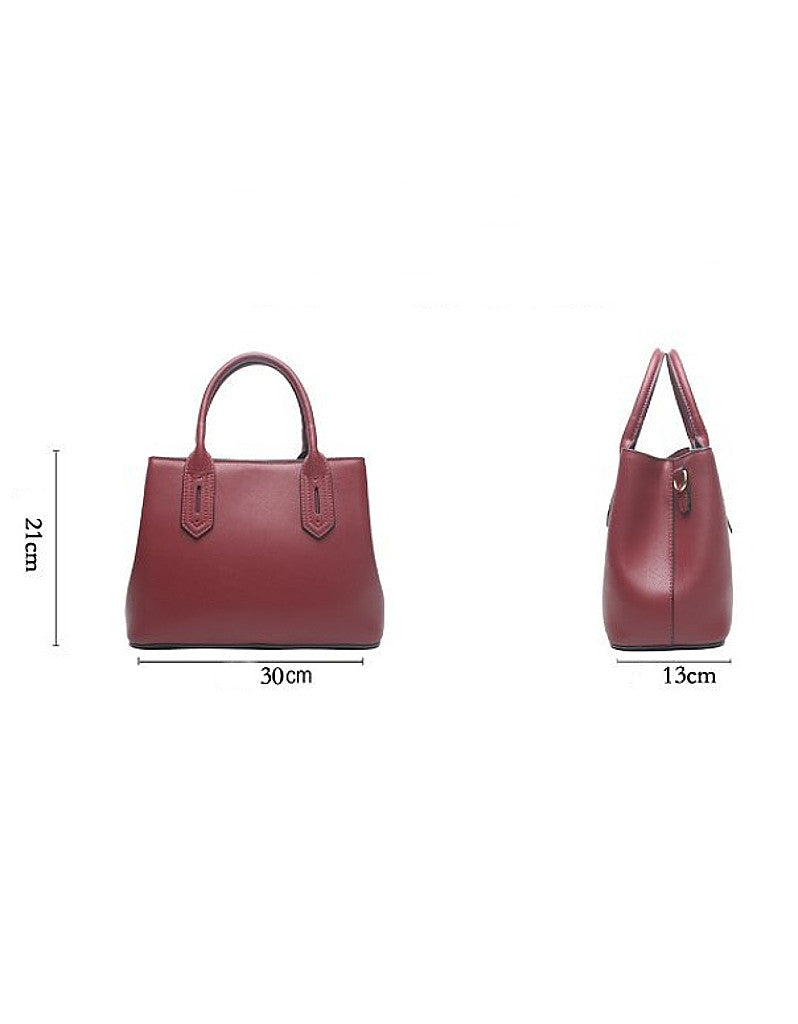 Genuine leather tote bag with shoulder strap (more colours)