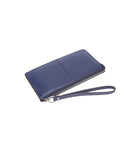 Genuine leather long wallet with wristlet strap (more colours)