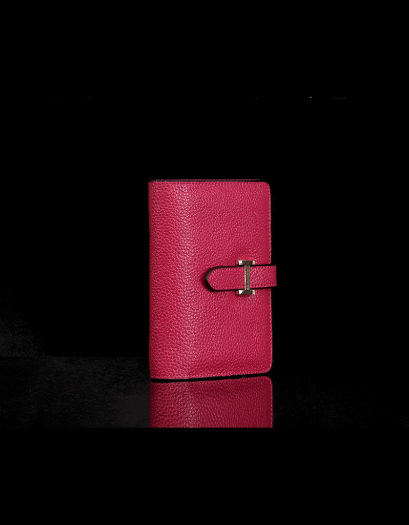 Genuine leather wallet with slip-on closure (more colours)