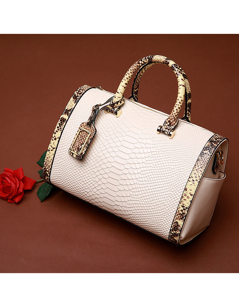 Snakeskin Handbag Top-Handle Bag Tote Crossbody Bag | Bags, Handbag,  Trending handbag