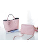 PU leather tote bag with pom pom, mini scarf and a detachable bag (more colours)