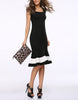 Sleeveless tailored monochrome mermaid dress