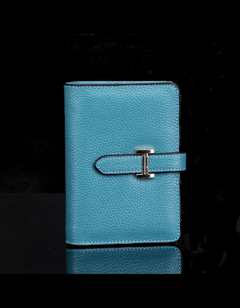 Genuine leather wallet with slip-on closure (more colours)