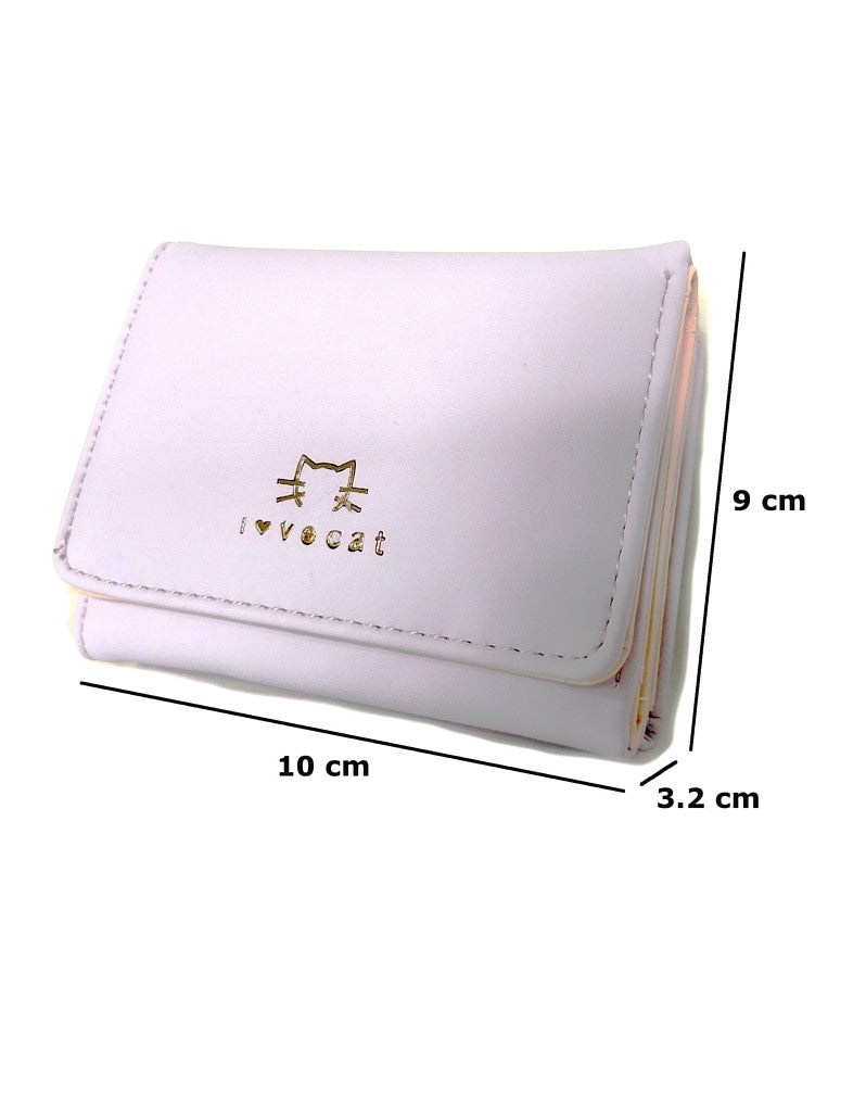 3-fold PU leather wallet with gold-embossed animal print (more colours)