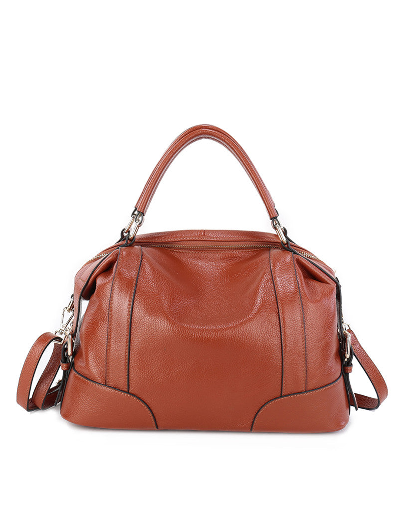 Genuine leather bowler bag (more colours)