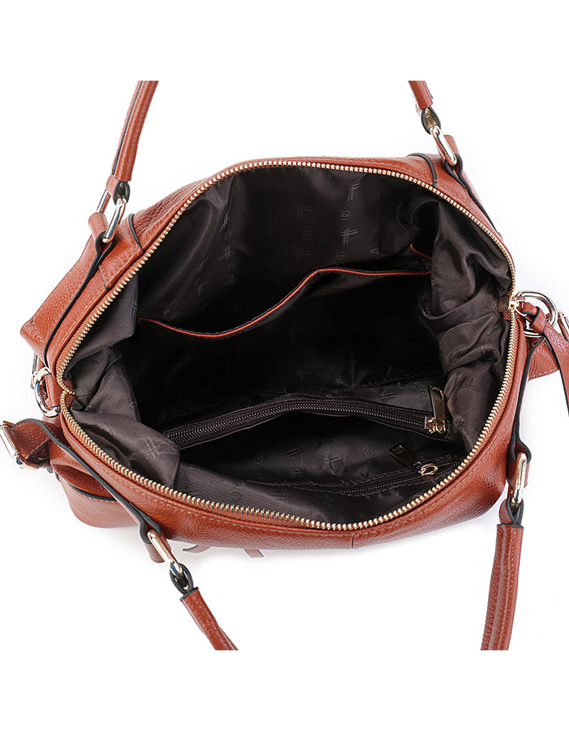 Genuine leather bowler bag (more colours)