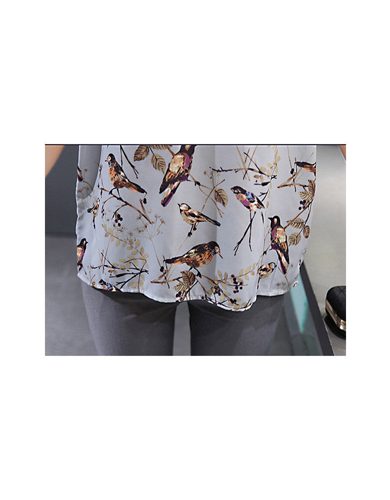 Short sleeve birdie printed top with pants