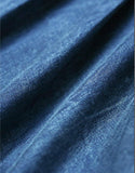 Mid-length embroidered sleeve short denim dress