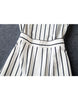 Sleeveless striped jumpsuit