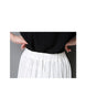 Monochrome mid-length sleeve top with pleated skirt