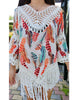 Bohemian deep-V fringed top