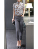 Short sleeve birdie printed top with pants