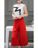 Lightning sleeveless top with mid-length culottes (More colours)