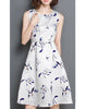 Sleeveless floral printed mid-length dress (More colours)