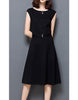 Sleeveless mid-length shift dress (More colours)