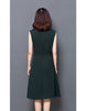 Sleeveless mid-length shift dress (More colours)