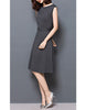 Sleeveless mid-length shift dress (More colours)