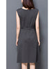 Sleeveless mid-length shift dress (More colours)