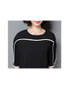 Monochrome mid-length sleeve top with pleated skirt