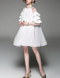 Dress with ruffles on sleeves (More colours)