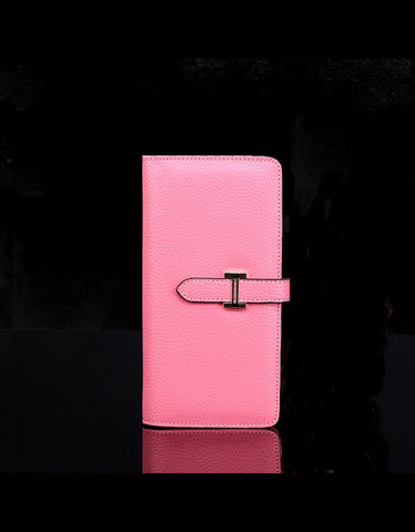 3-fold PU leather wallet with metal heart marquee (more colours)